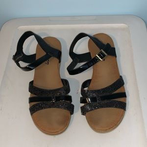 Fun black strappy sandals
